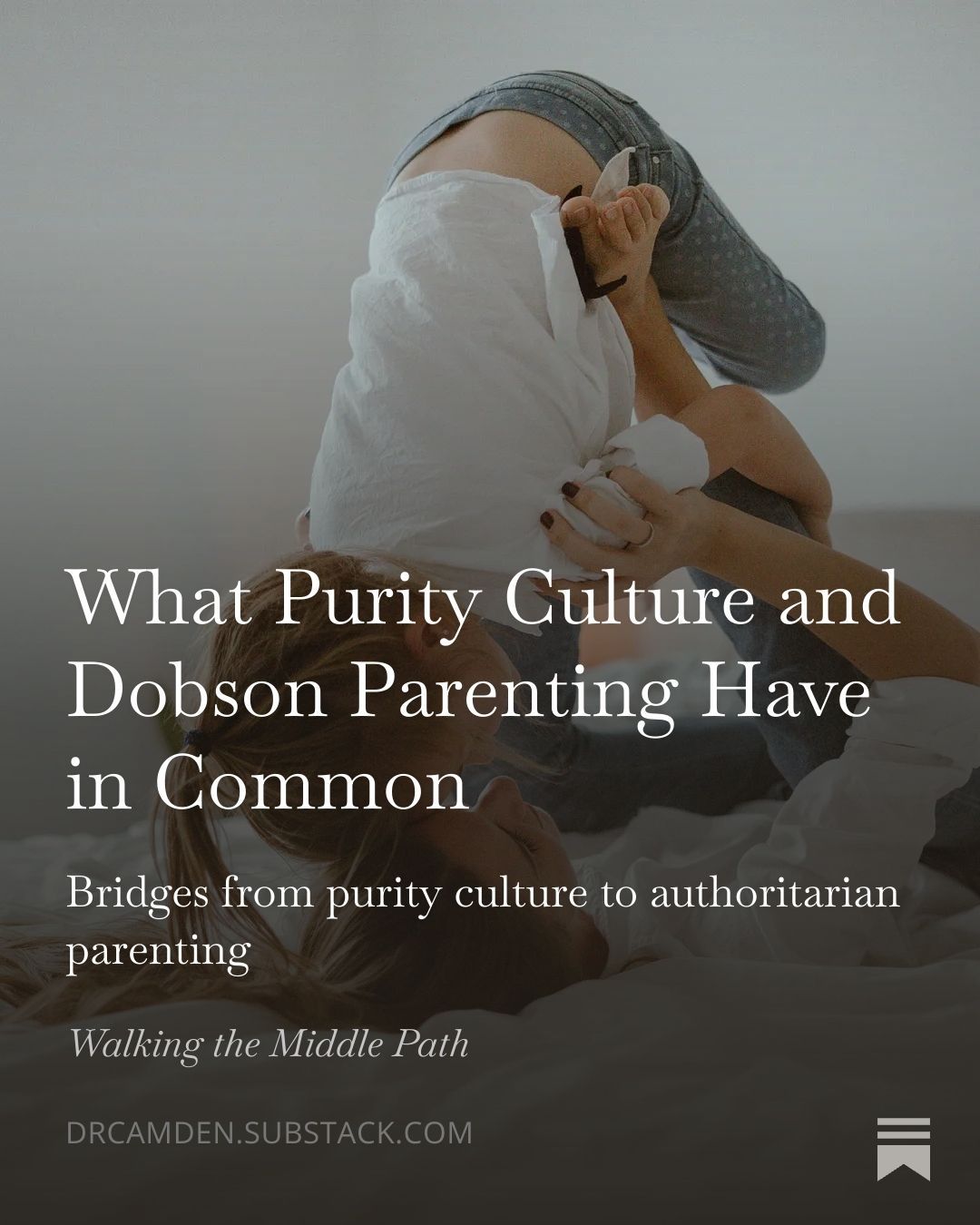 When fundamentalism and false promises are the common foundation...

As I was doing the research for my books, I noticed I was using similar terms to describe both purity culture (the subject of my first book, Recovering from Purity Culture) and authoritarian parenting (the subject of my next book on reparenting yourself). 

Authoritarian.
Control.
Shame and fear.
Patriarchy.
Black and white thinking.

In today's Substack post, I go beyond what I can share on social media to explain the bridges between purity culture and Dobson parenting.

You can read the post for free at my Substack drcamden.substack.com or click the link in my bio.

#purityculture #jamesdobson #christianparents #reparenting #toxicparenting