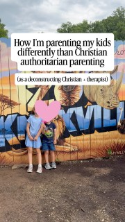 If you’re parenting your kids differently than the Christian authoritarian parenting you were raised with, you’re in good company. 💜

Follow @drcamden for more content on reparenting yourself as a deconstructing Christian.
