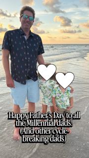 Happy Father’s Day to all the Millennial Dads (and other cycle-breakers). And especially to my husband, who has always been my equal partner in life and in parenting.

“Lord, bless the fathers who never saw what it was 
To be a nurturing dad,
Who are trying to forge a new path with their children.” —@kaylacraig, To Light Their Way

#millennialdad #cyclebreaker #reparenting #breakingcycles #gentleparenting