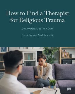 What are the treatment options when you need help for religious trauma, spiritual abuse, or deconstructing purity culture?

Today on Substack I share about the types of professional help, types of treatments for religious trauma, and how to find a therapist.

If you've felt stuck and unsure where to go for help, I hope this article gives you clarity and helps you take your next steps!

And if you're interested in working with me for therapy, I share some options with you.

The full article is available for free on my Substack at drcamden.substack.com

#walkingthemiddlepath #substack #selfcare #soulcare #boundaries #embodiedselfcare #embodiment #therapist #therapy #mentalhealth #psychology #psychologist #therapistsofinstagram #christianpsychologist #faithandmentalhealth #christiantherapy #knoxvilletherapist #tennesseetherapist #emdr #emdrtherapist #purityculture #purityculturecoach #religious trauma #religiousdeconstruction #faithdeconstruction #religioustrauma #deconstruction #deconstructingfaith #purityculturerecovery #evolvingfaith