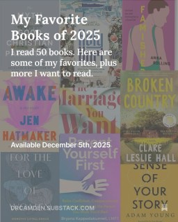 I read 50 books so far this year! I could not come up with my favorite books of the year, so instead I’ll share everything I read and enjoyed in the categories of Fiction, Deconstruction/Faith, Parenting, Memoir, and Psychology. I’ll also share a long list of books I’m looking forward to reading, written by friends of mine!

You can find the full list, plus links to my reviews of some of the books, and Amazon links on my Substack at drcamden.substack.com 

Happy reading!

#amreading #whatimreading #bookstagram #bookstagrammer #bestbooks #bookrecommendation #topreads #holidaygifts #giftguide #holidaygiftguide