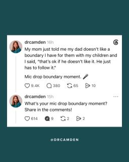 What’s your mic drop boundary moment? 🎤

Leave a COMMENT and SHARE this post!

This post is heating up on Threads! 

💡To clarify, a rule (or request) is what we ask others to do; a boundary is what we will and will not do. For the sake of privacy and clarity, I used the recognizable term boundary and gave a general description of the issue. 

My intention is to empower you to set boundaries in your own life even if others don’t like them!

#boundaries #adultchildrenofemotionallyimmatureparents #selfcare #faithandmentalhealth #breakingcycles